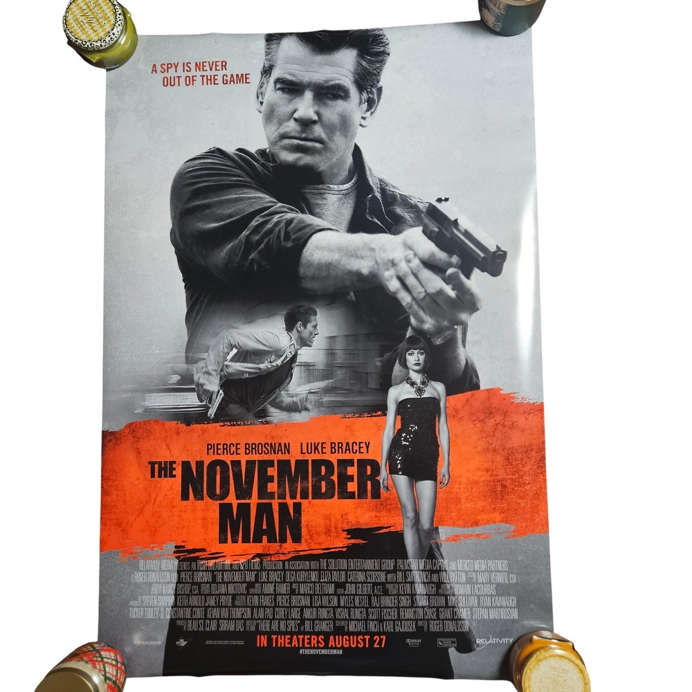 The November Man 2014 Promo Movie‎ Poster 27x40 Pierce Brosnan Luke Bracey D/S